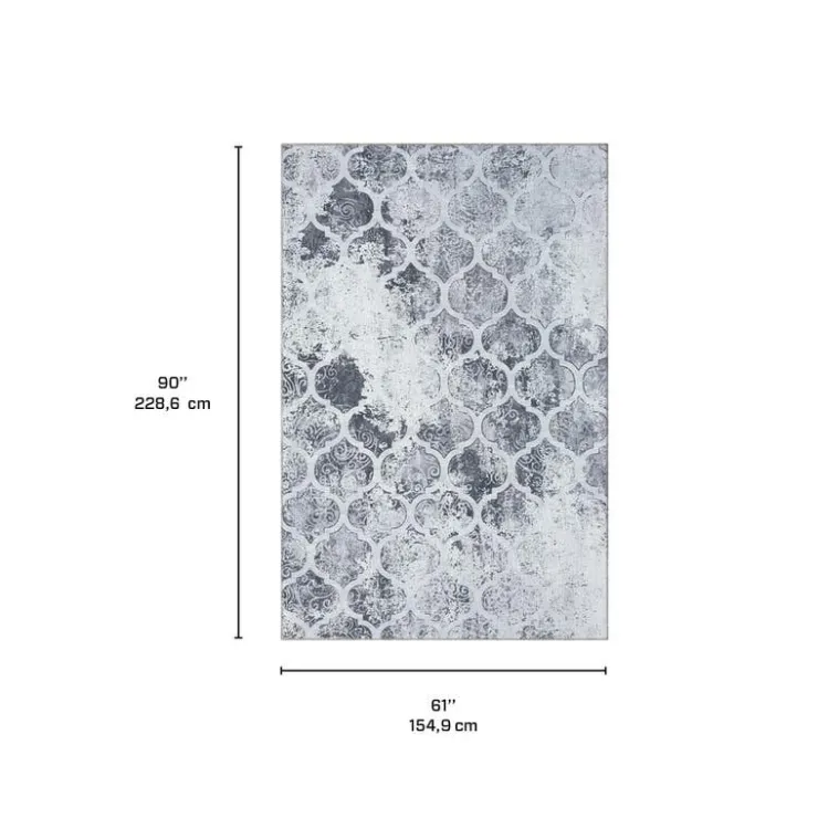 Indoor Rug - 5x7 Grey Clearance