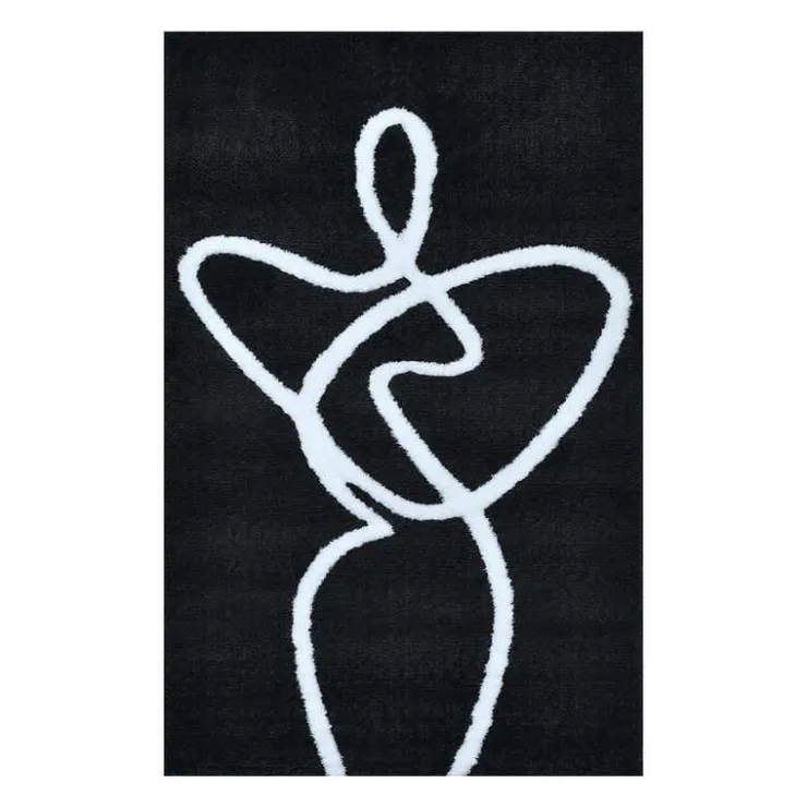Indoor Rug - 8x10 Black / White Outlet