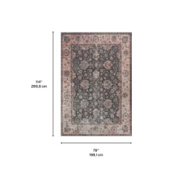 Indoor Rug - 6x9 Grey/Orange Sale