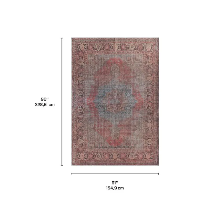 Indoor Rug - 5x7 Red/Blue/Orange Best