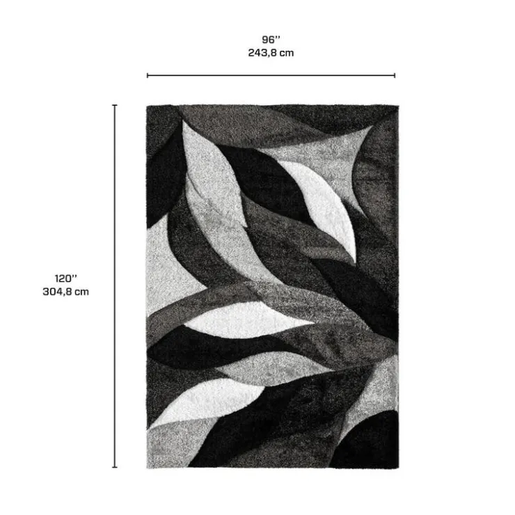 Indoor Rug - 8x10 Grey/Black Best