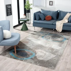 Indoor Rug - 8x10 Brown/Blue/Beige