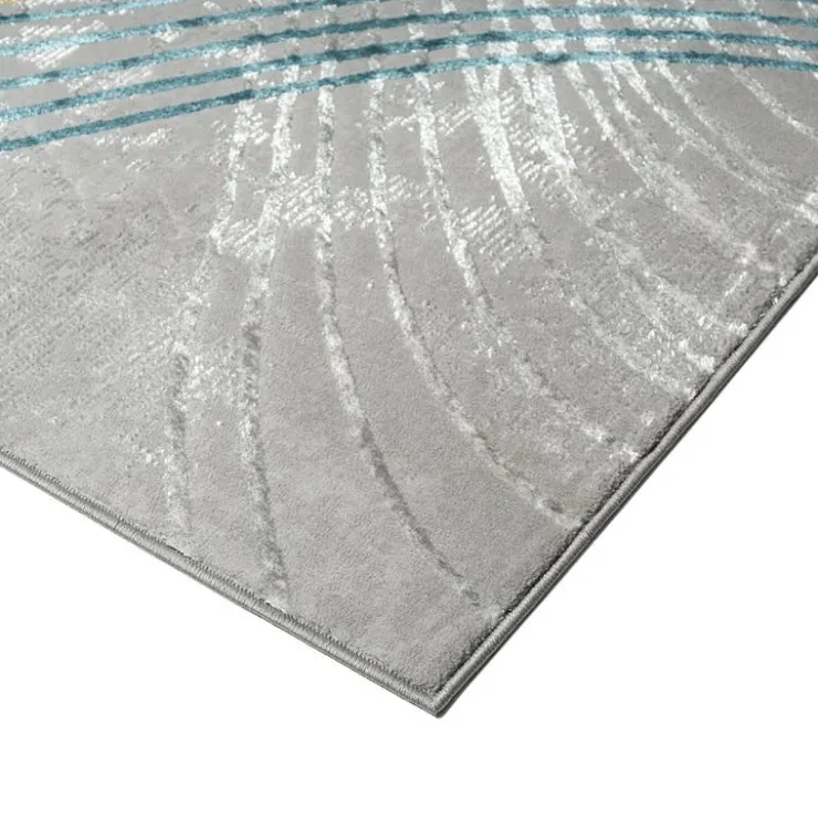 Indoor Rug - 8x10 Grey/Gold/Blue