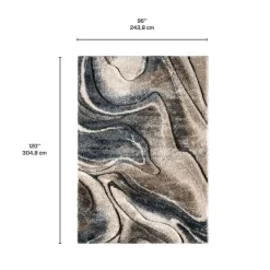 Indoor Rug - 8x10 Beige/Brown/Blue