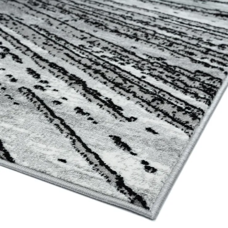 Indoor Rug - 8x10 Black/Grey/White Clearance