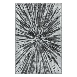Indoor Rug - 8x10 Black/Grey/White Clearance