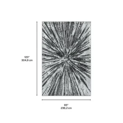 Indoor Rug - 8x10 Black/Grey/White Clearance