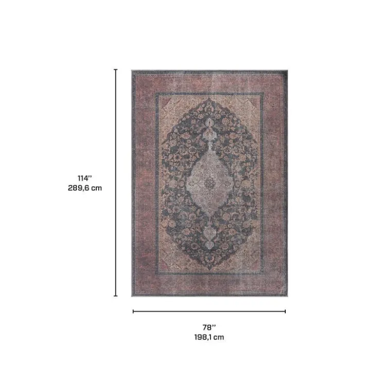 Indoor Rug - 6x9 Red/Blue/Orange Hot