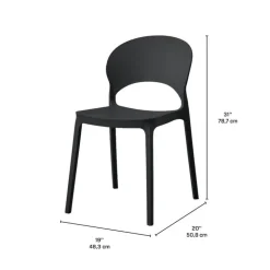 Indoor/Outdoor Resin Dining Set with Round Table and 2 Stackable Chairs – Black New