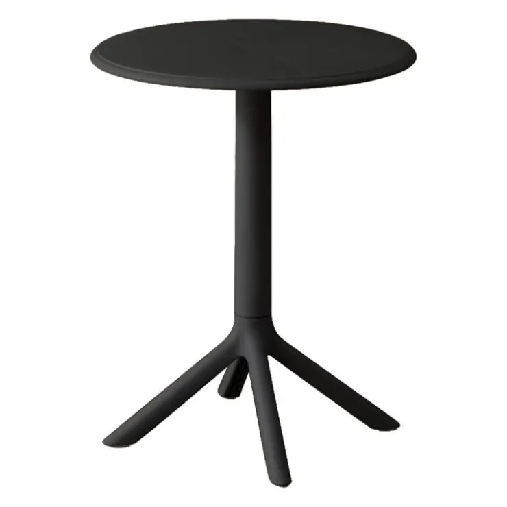 Indoor/Outdoor Resin Round Dining Table – Black Best