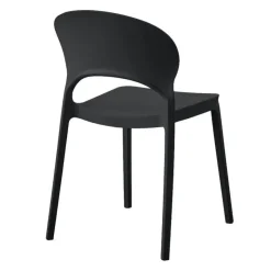 Indoor/Outdoor Resin Stackable Chair - Black Best