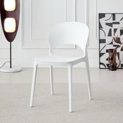 Indoor/Outdoor Resin Stackable Chair - White Sale