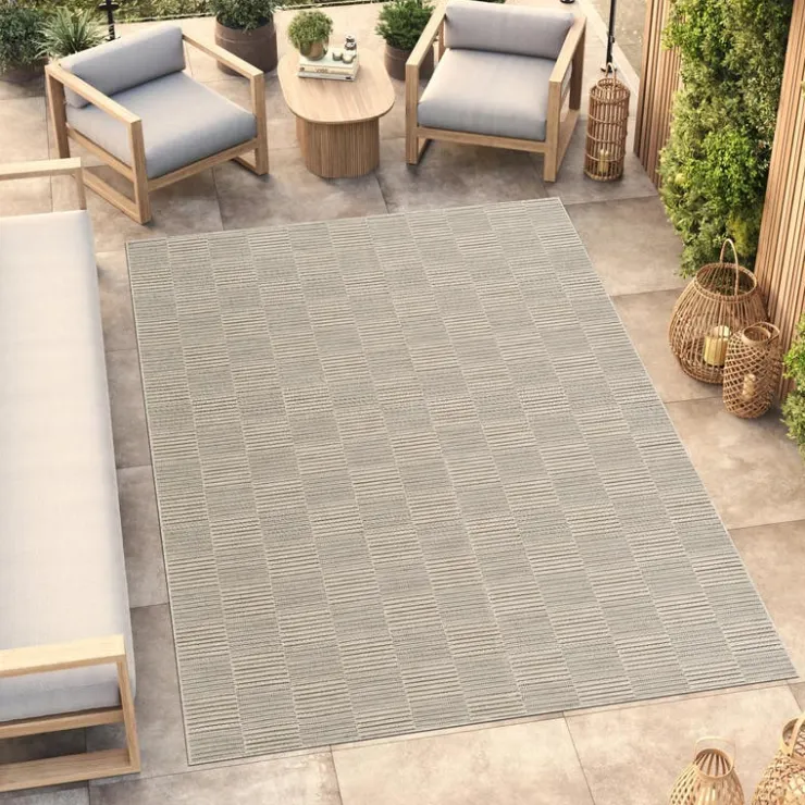 Indoor/Outdoor Rug - 6 x 9 ft Grey-black Best