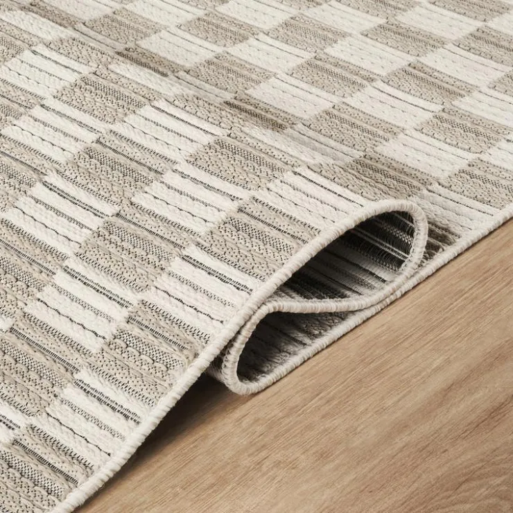 Indoor/Outdoor Rug - 10 x 13 ft Grey-black New