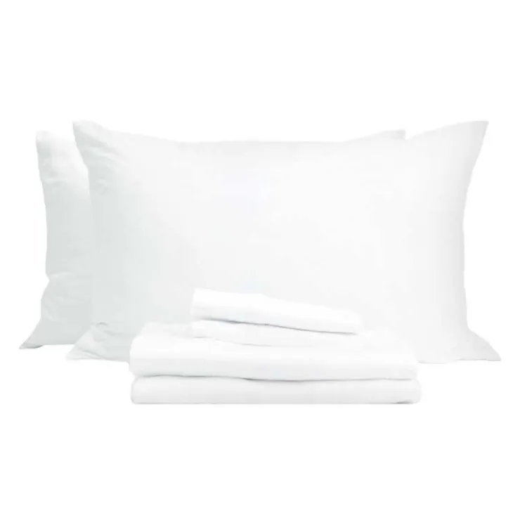 King Bamboo Bed Sheet Set - White