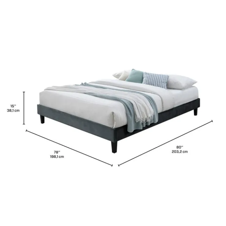 King Bed (78") Dark grey Sale