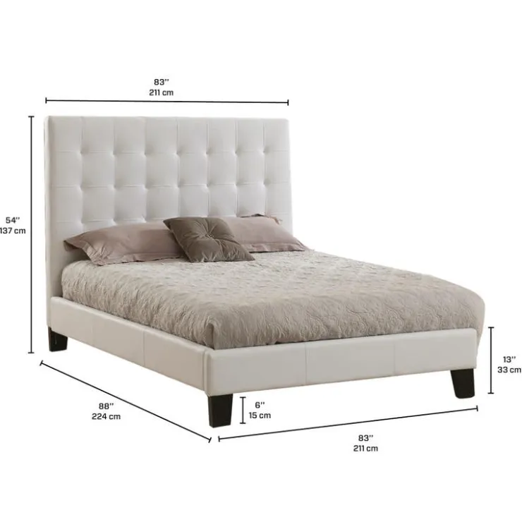 King Bed 78'' White