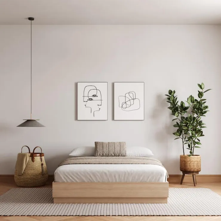 Nexera King Bed (78") - Natural Blonde Oak Hot