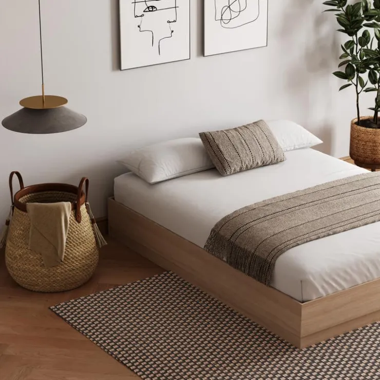 Nexera King Bed (78") - Natural Blonde Oak Hot