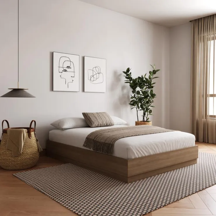 Nexera King Bed (78") - Brown Oak Best