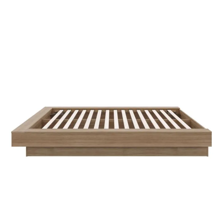 Nexera King Bed (78") - Brown Oak New