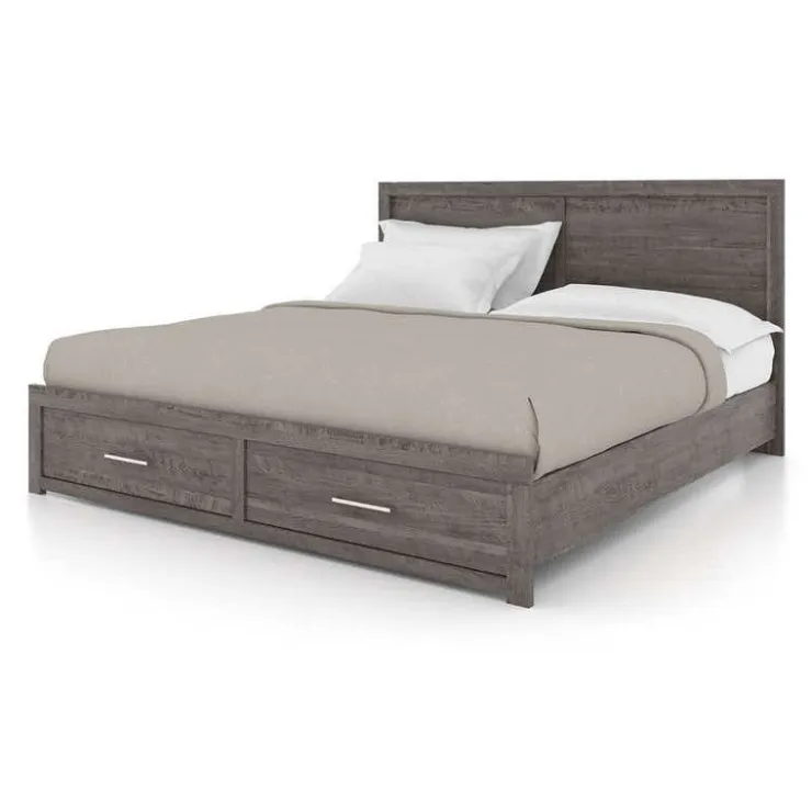 King Bed with Headboard (78") COUNTRY GREY