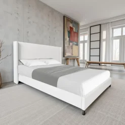King Bed with Headboard (78") Ivory Discount