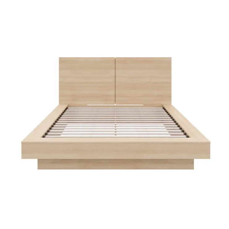 Nexera King Bed with Headboard (78") - Natural Blonde Oak Discount