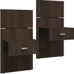 SUA-V King Bed with Wall Units and Nightstands (78") Taupe Sale