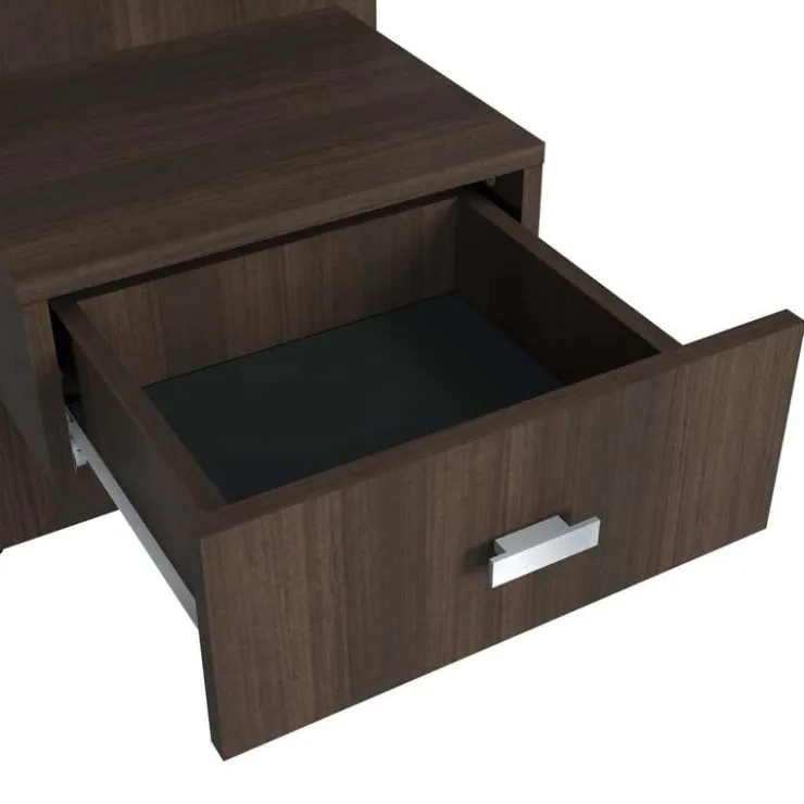 SUA-V King Bed with Wall Units and Nightstands (78") Taupe Sale