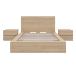 Nexera King Bedroom Set (78") - 4pcs - Natural Blonde Oak Sale