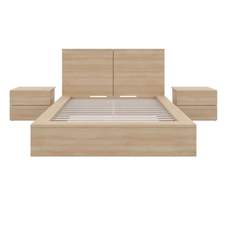 Nexera King Bedroom Set (78") - 4pcs - Natural Blonde Oak Sale