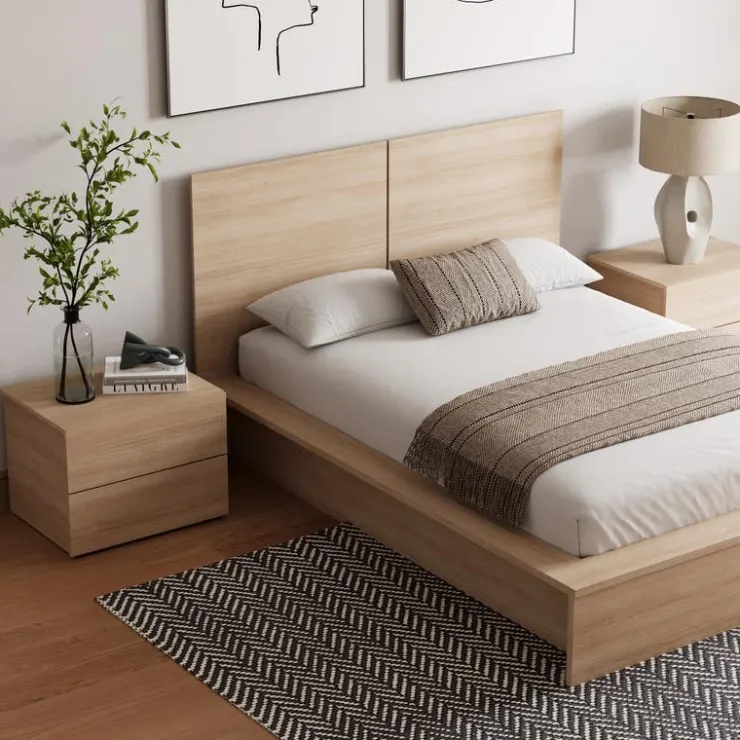 Nexera King Bedroom Set (78") - 4pcs - Natural Blonde Oak Sale