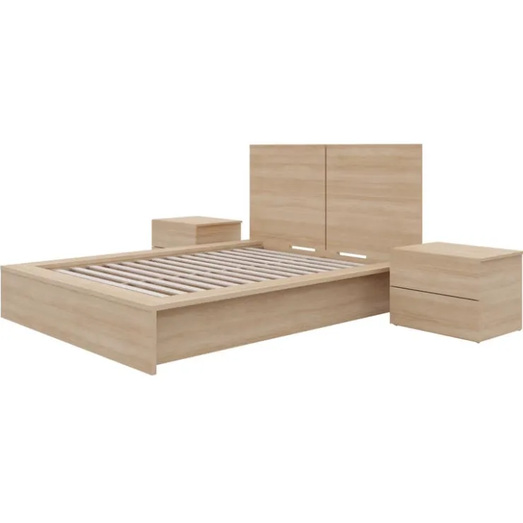 Nexera King Bedroom Set (78") - 4pcs - Natural Blonde Oak Sale
