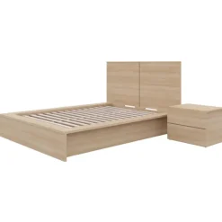 Nexera King Bedroom Set (78") - 3pcs - Natural Blonde Oak Sale