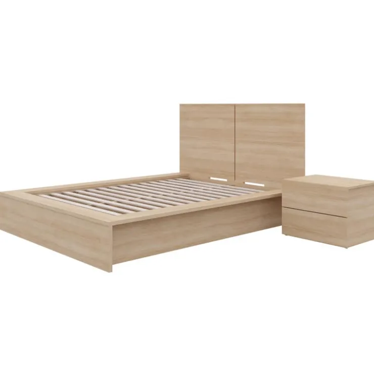 Nexera King Bedroom Set (78") - 3pcs - Natural Blonde Oak Sale