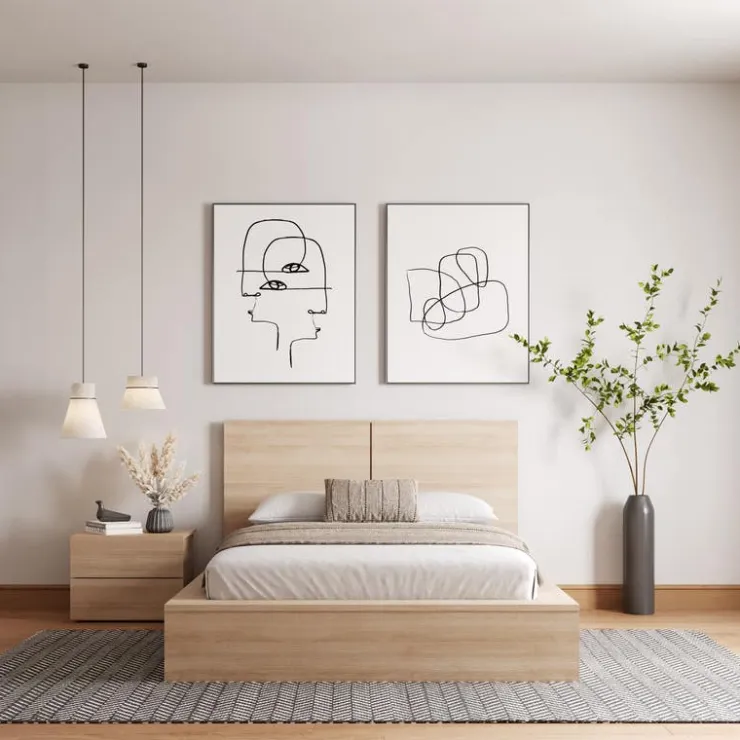 Nexera King Bedroom Set (78") - 3pcs - Natural Blonde Oak Sale
