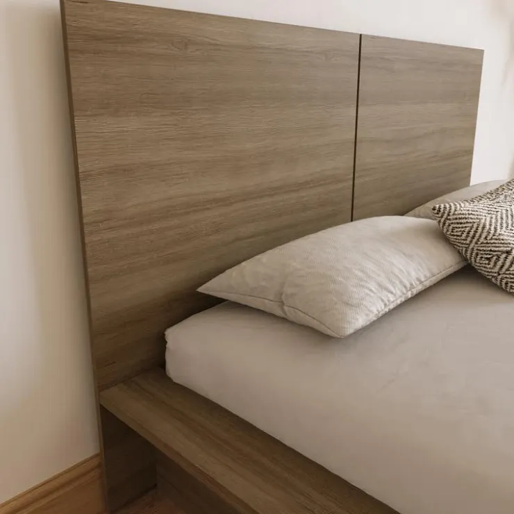 Nexera King Headboard (78") - Brown Oak