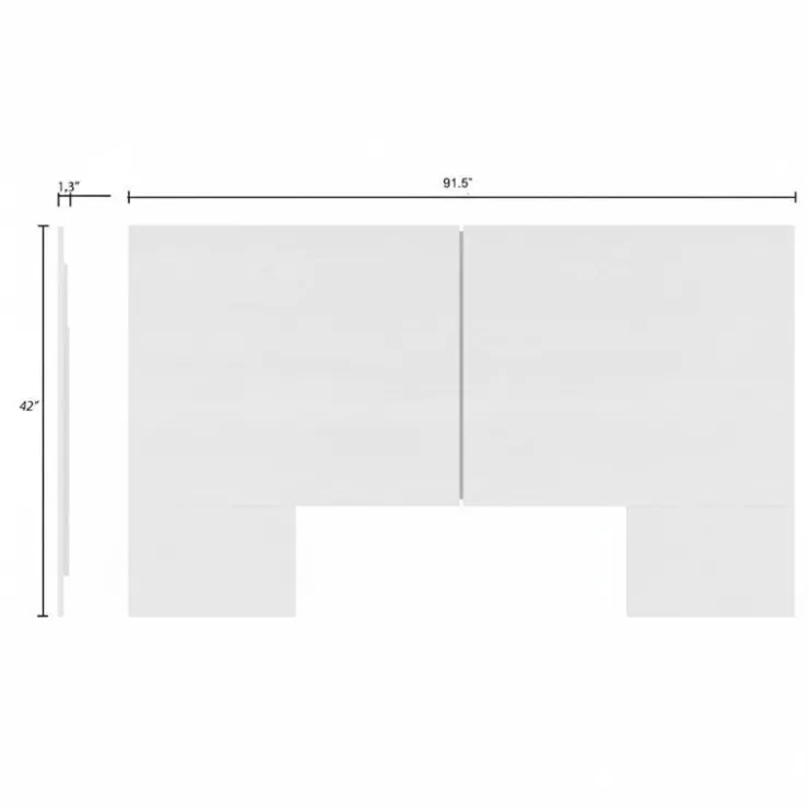 Nexera King Headboard (78") - White wood grain