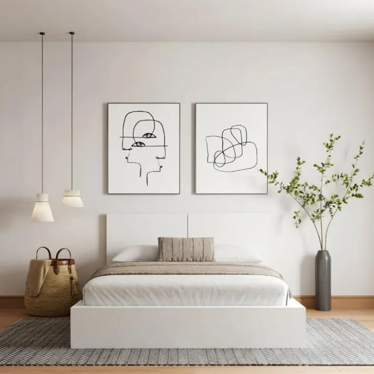 Nexera King Headboard (78") - White wood grain