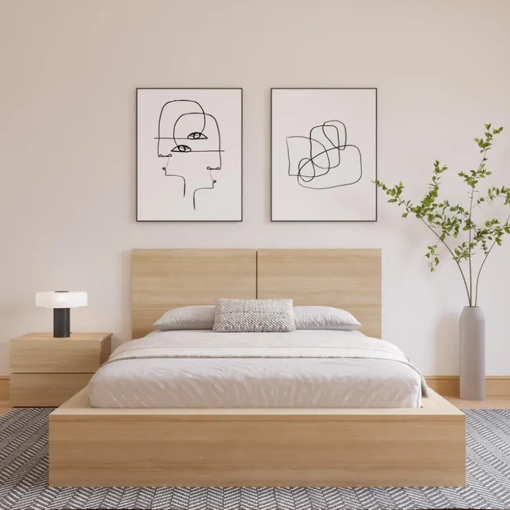 Nexera King Headboard (78") - Natural Blonde Oak Discount