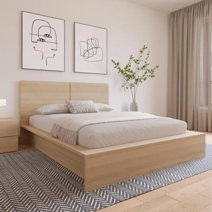 Nexera King Headboard (78") - Natural Blonde Oak Discount
