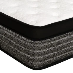 King Medium-Firm Hybrid Mattress-in-a-Box - 78" Black/grey Clearance