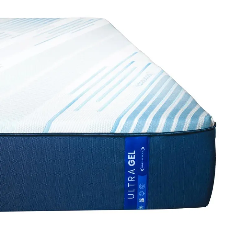 Dreamstar King Medium-FirmMemory Foam Mattress-in-a-Box- 78" Smooth Top Blue/White New