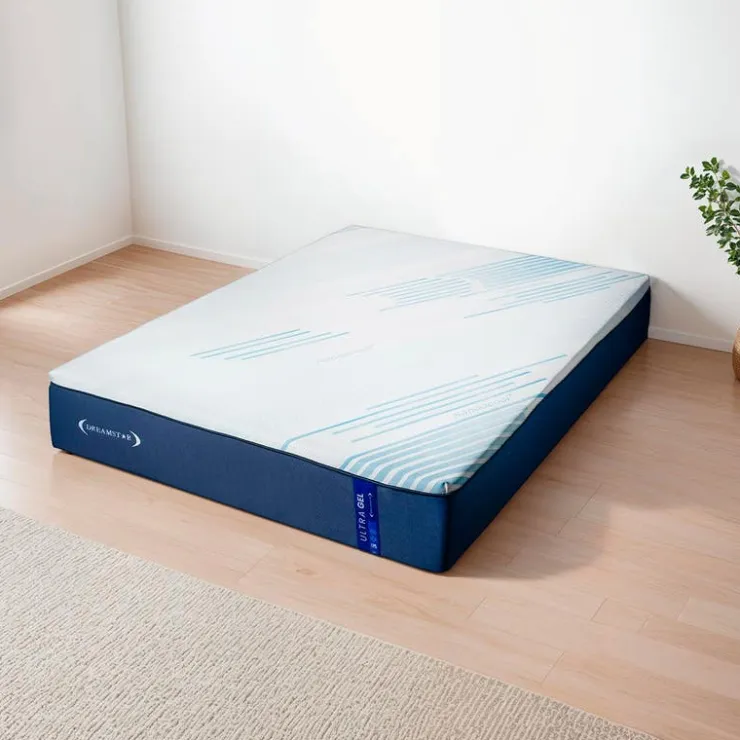 Dreamstar King Medium-FirmMemory Foam Mattress-in-a-Box- 78" Smooth Top Blue/White New