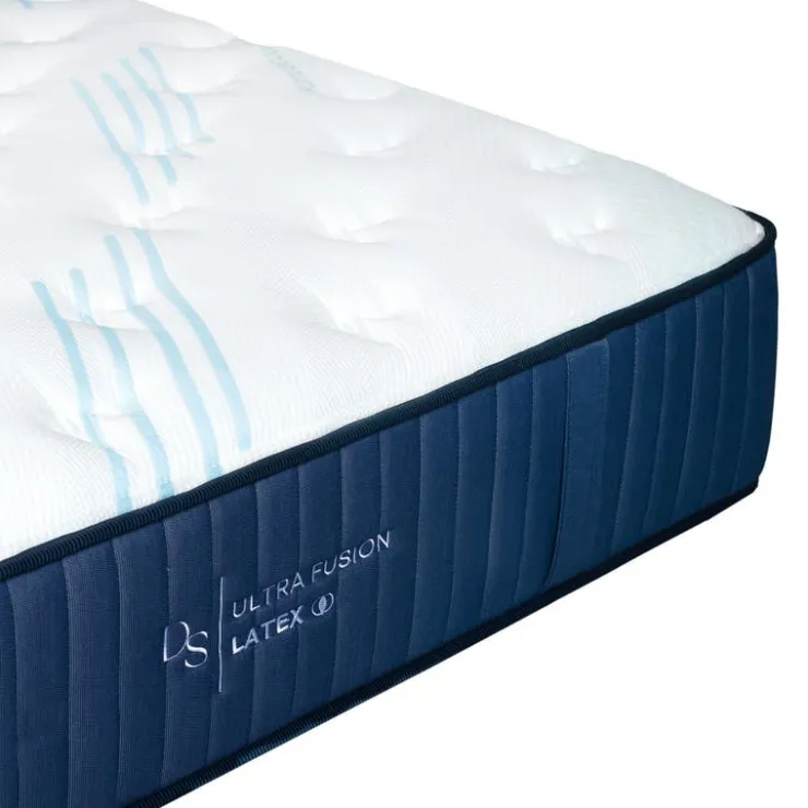 Dreamstar King Medium-FirmMemory Foam Mattress-in-a-Box - 78" Quilted Blue/White Online