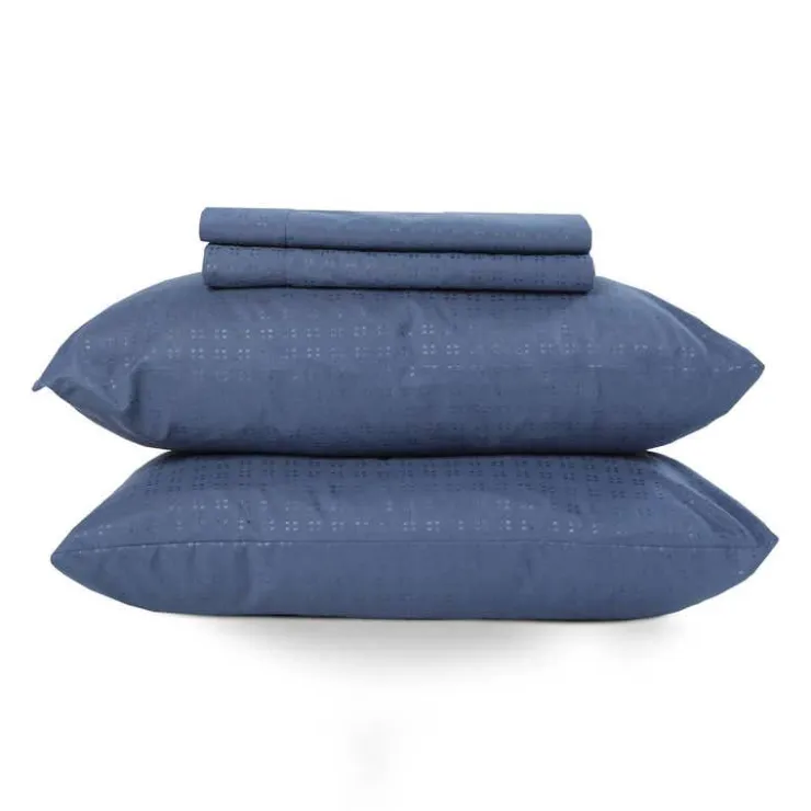King Microfibre Bed Sheet Set - Blue Blue Moon Clearance
