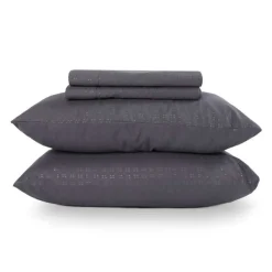 King Microfibre Bed Sheet Set - Charcoal Grey Outlet