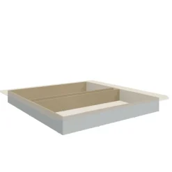 SUA-V King Platform Bed (78") White Clearance