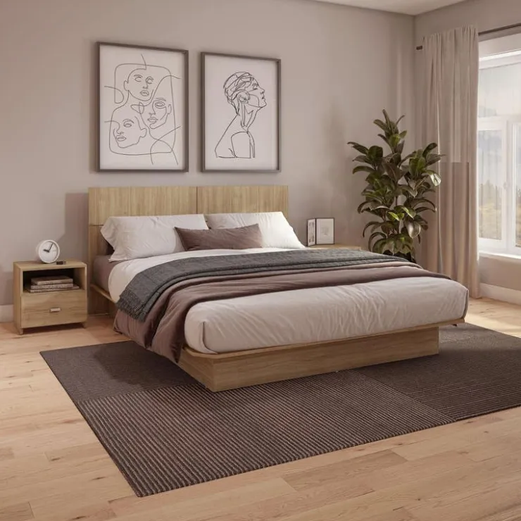 SUA-V King Platform Bed (78") Natural Online